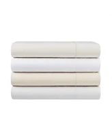 Aston and Arden Linen Eucalyptus Lyocell Queen Sheet Set, 1 Flat Sheet, Fitted 2 Pillowcases, Classic Look, Modern Tencel Ble