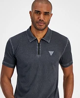 Guess Men's Steno Short Sleeve Quarter-Zip Polo Shirt