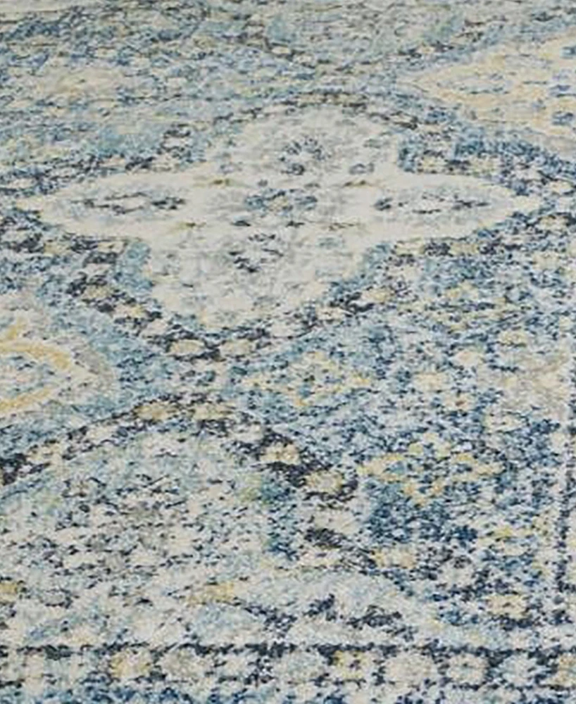 Safavieh Evoke EVK274 Light Blue and Ivory 2'2" x 9' Runner Area Rug