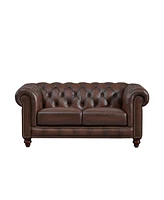 Alton Bay 68" Top Grain Leather Loveseat