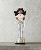 Holiday Lane Shine Bright 14" Fancy Lady African American Nutcracker, Created for Macy's