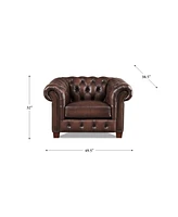 Versailles 50" Top Grain Leather Chair