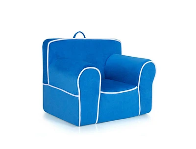 Slickblue Upholstered Kids Sofa with Velvet Fabric and High-Quality Sponge