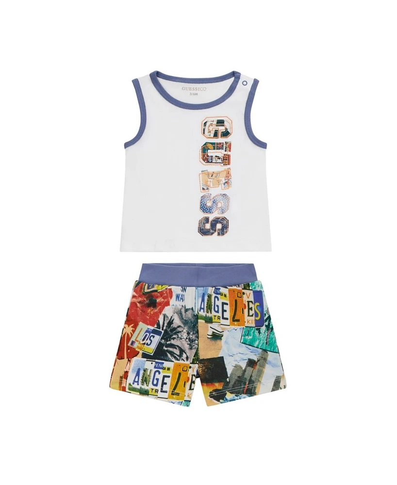 Guess Baby Boys Tank Top and Short Set