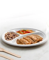 Cheer Collection 9 Inch Compartment Paper Plates, 200 Pack