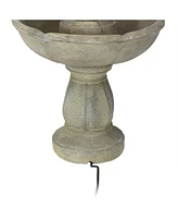 Sunnydaze Decor Birds' Delight Fiberglass Outdoor 3-Tier Water Fountain