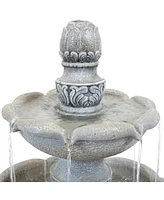 Sunnydaze Decor French Garden Reinforced Concrete Outdoor 2-Tier Water Fountain