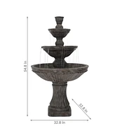 Sunnydaze Decor Classic Designer Polystone Outdoor 3-Tier Fountain