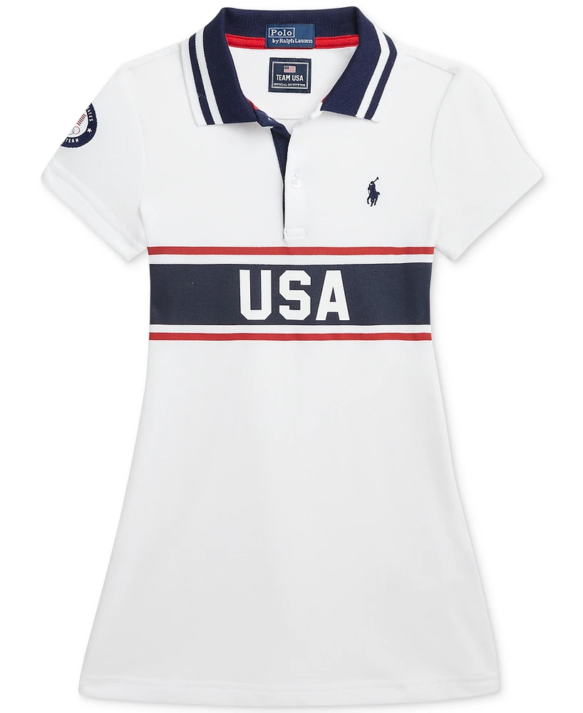 Polo Ralph Lauren Toddler & Little Girls Team Usa Stretch Mesh Dress