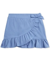 Polo Ralph Lauren Toddler & Little Girls Ruffled Stretch Mesh Faux-Wrap Skort