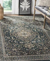 Safavieh Lyndhurst LNH338 Teal and Gray 4' x 6' Area Rug