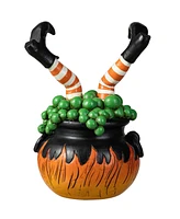 Glitzhome 8.75''H Halloween Polyresin Witches With Cauldron Table Decor