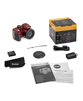 Kodak Pixpro AZ425 Astro Zoom 20MP Camera With 42x Zoom (Red) with 32GB Sd