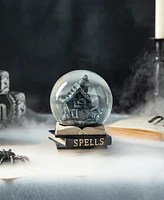 Glitzhome 100MM Halloween Polyresin Haunted House Water Globe