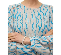 Vero Moda Women's Karin Jill Printed Blouson-Sleeve Top