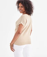 Style & Co Women's Textured Dolman-Sleeve Sweater, Created for Macy's