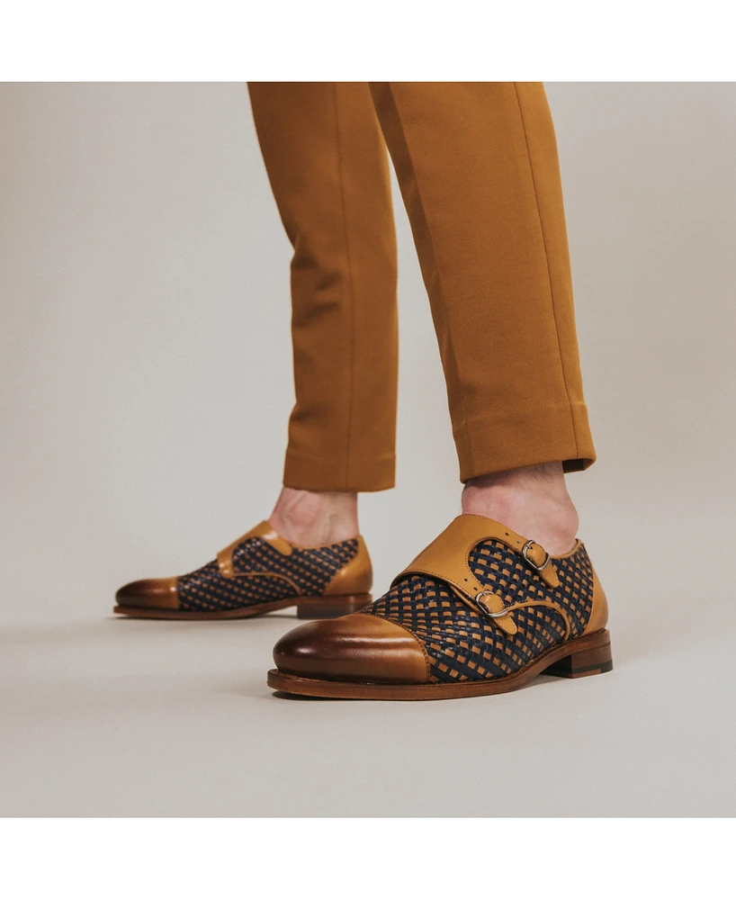 Taft Men's Lucca Double Monk Strap Dress Shoe