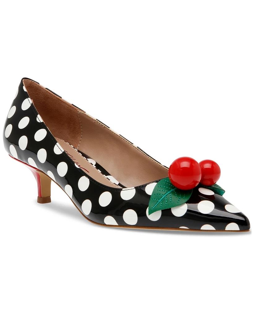 Betsey Johnson Women's Vesper Cherry Kitten-Heel Pumps