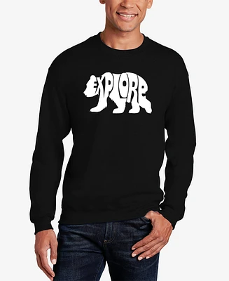 La Pop Art Explore - Men's Word Crewneck Sweatshirt