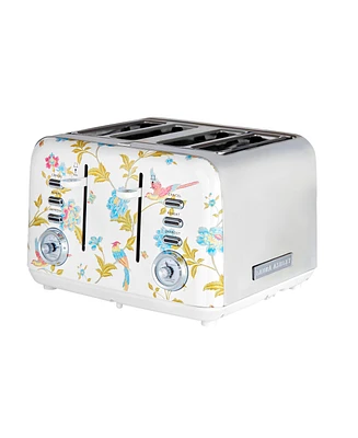 Laura Ashley Elveden White 4-Slice Toaster