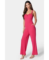 Bebe Women's V-Wire Core Jumpsuit