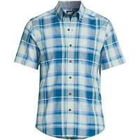 Lands' End Men's Traditional Fit Short Sleeve Madras Shirt