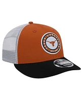 New Era Men's Texas Orange Texas Longhorns Throwback Circle Patch 9fifty Trucker Snapback Hat