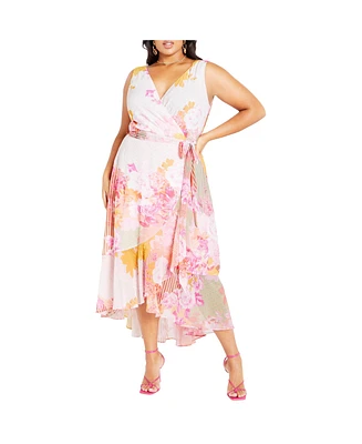 City Chic Plus Aliya Print Maxi Dress