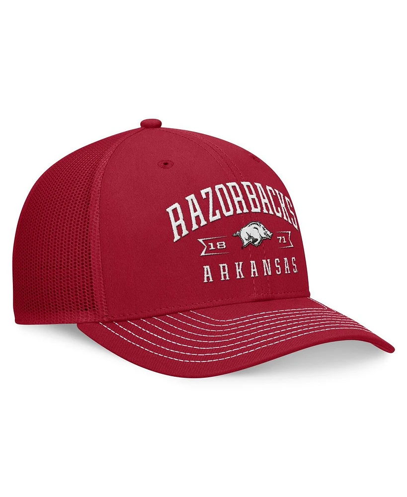 Top of the World Men's Cardinal Arkansas Razorbacks Carson Trucker Adjustable Hat
