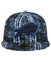 New Era Men's Black Buffalo Bills Shibori 59fifty Fitted Hat