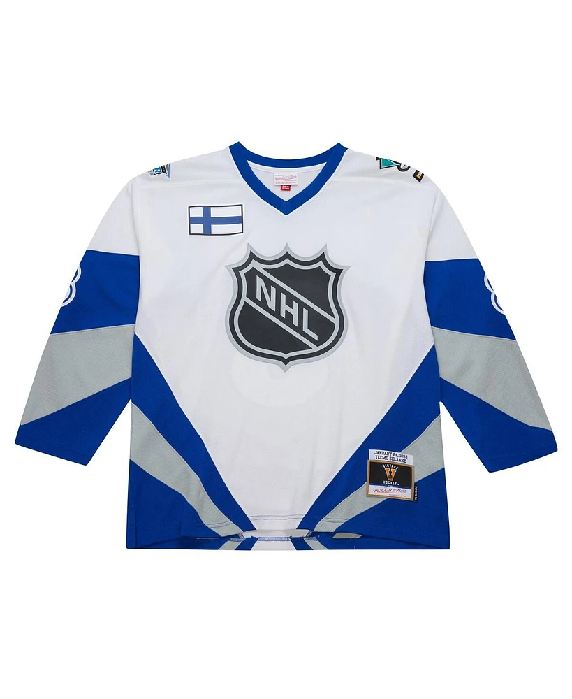 Mitchell Ness Men's Teemu Selanne White 1999 Nhl All-Star Game Blue Line Player Jersey