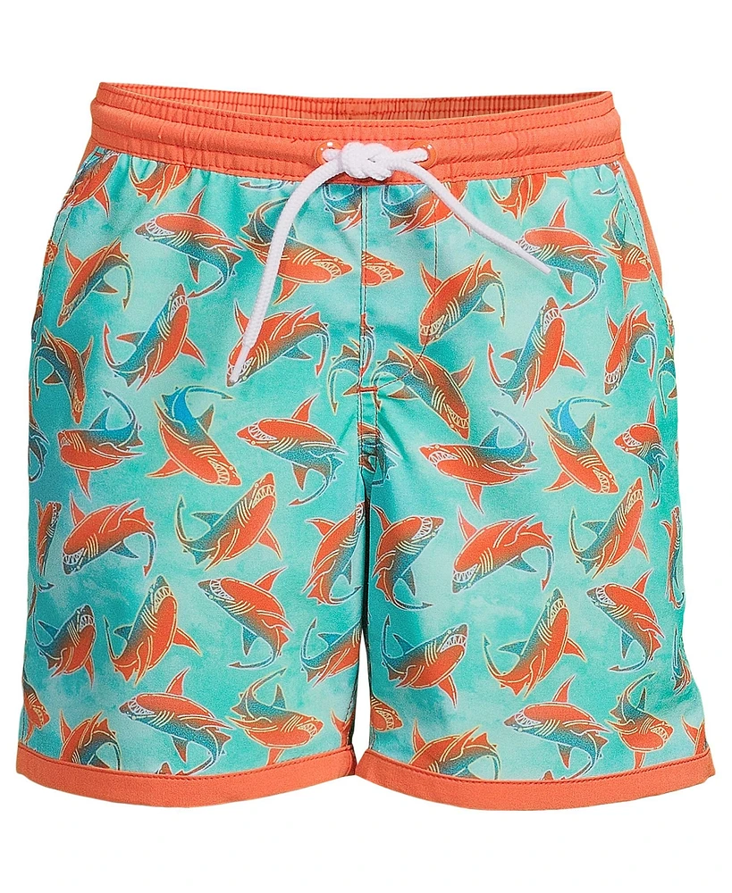 Lands' End Boys Slim Stretch Hydroliner Sport Swim Trunks