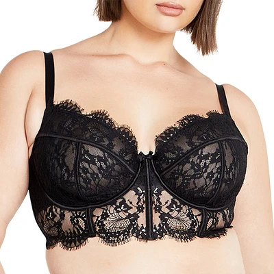 City Chic Plus Arabella Longline Underwire Bra