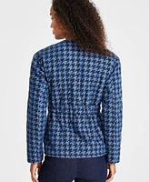 Anne Klein Women's Quilted Herringbone Tie-Waist Jacket