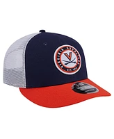 New Era Men's Navy Virginia Cavaliers Throwback Circle Patch 9Fifty Trucker Snapback Hat