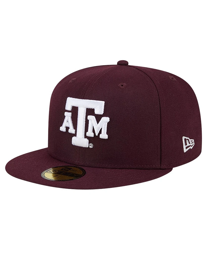 New Era Men's Maroon Texas A M Aggies Throwback 59Fifty Fitted Hat