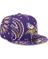 New Era Men's Purple Minnesota Vikings Paisley 59Fifty Fitted Hat