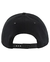 47 Brand Men's Black Chicago Blackhawks Overhand Logo Side Patch Hitch Adjustable Hat