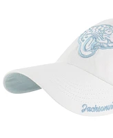 47 Women's White Jacksonville Jaguars Ballpark Cheer Clean Up Adjustable Hat