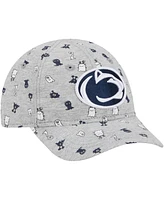 New Era Toddler Heather Gray Penn State Nittany Lions Allover Print Critter 9Forty Flex Hat