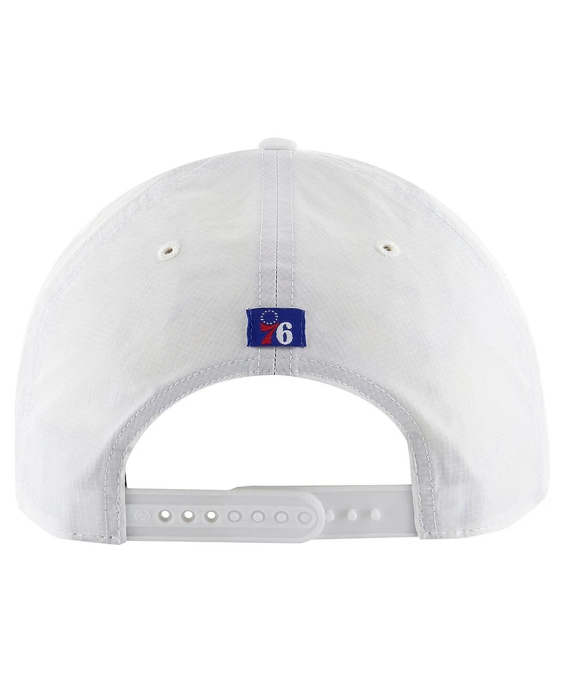 47 Brand Men's White Philadelphia 76ers Fairway Hitch brrr Adjustable Hat