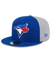 New Era Men's Royal/Gray Toronto Blue Jays Gameday Sideswipe 59Fifty Fitted Hat