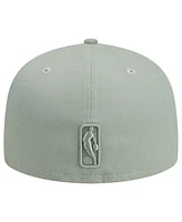 New Era Men's Light Green Brooklyn Nets Sage Color Pack 59Fifty Fitted Hat