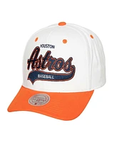 Mitchell Ness Men's White Houston Astros Cooperstown Collection Tail Sweep Pro Snapback Hat