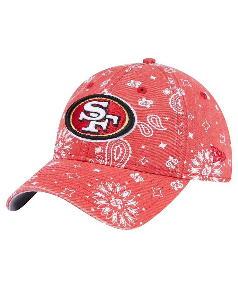 New Era Women's Scarlet San Francisco 49ers Paisley 9Twenty Adjustable Hat