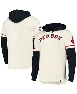 47 Brand Men's Cream Boston Red Sox Trifecta Shortstop Pullover Hoodie