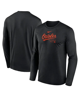 Nike Men's Black Baltimore Orioles Authentic Collection Practice Performance Long Sleeve T-Shirt