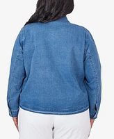 Alfred Dunner Plus Classic Fit Denim Jacket