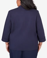 Alfred Dunner Plus Classic Fit Blazer Jacket
