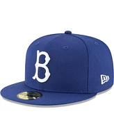 New Era Men's Royal Brooklyn Dodgers Cooperstown Collection Wool 59fifty Fitted Hat